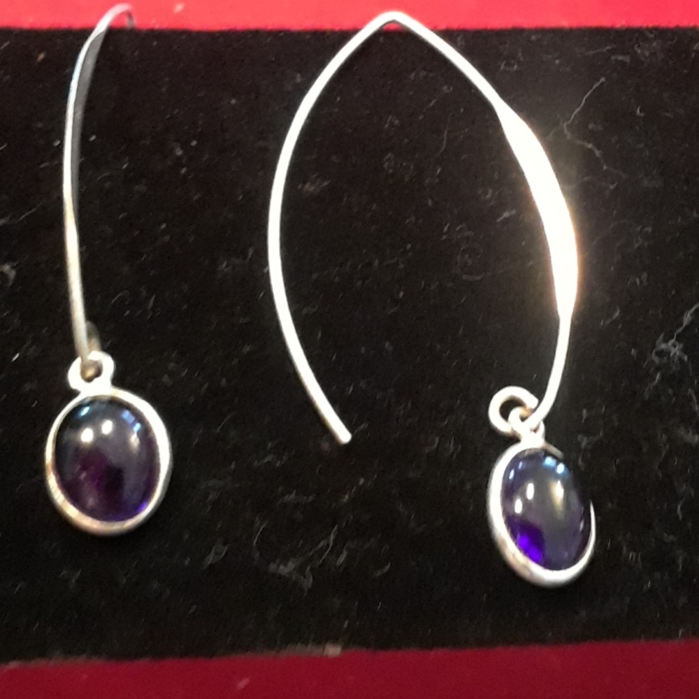 Amethyst Earrings in 92.5 Silver